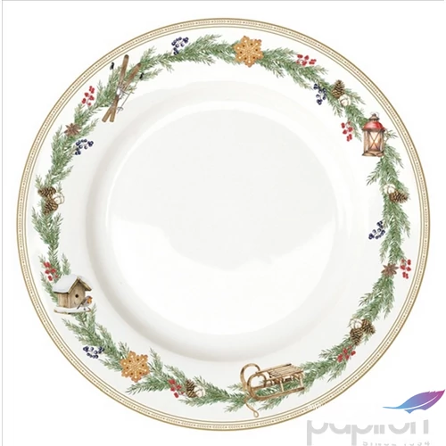 Tányér lapos porcelán 26,5cm, Royal Nutcracker lapostányér kézzel festett