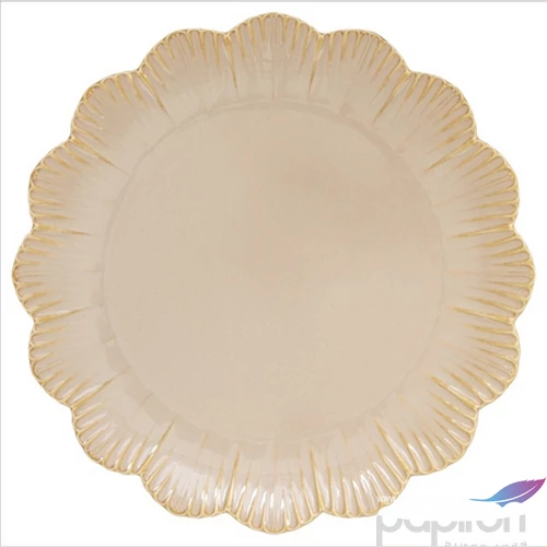Tányér lapos porcelán 26cm, Elite red lapostányér kézzel festett