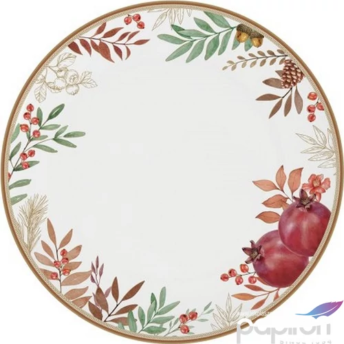 Tányér lapos porcelán 26cm,Botanique lapostányér kézzel festett
