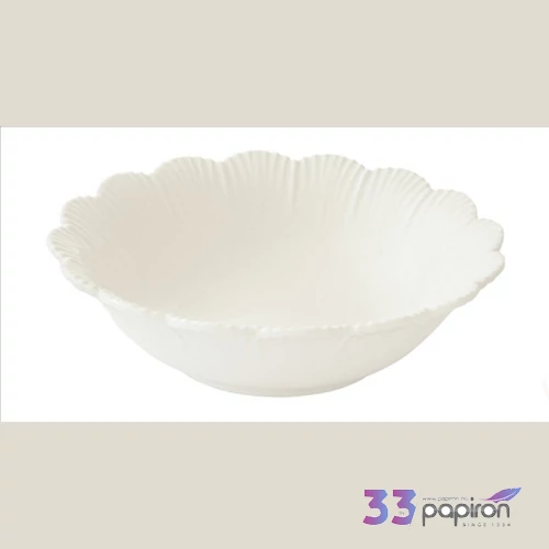 Tányér mély porcelán 20cm, Fleuri white