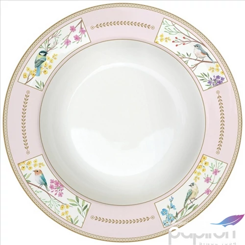 Tányér mély porcelán 21,5cm, Birds Melody