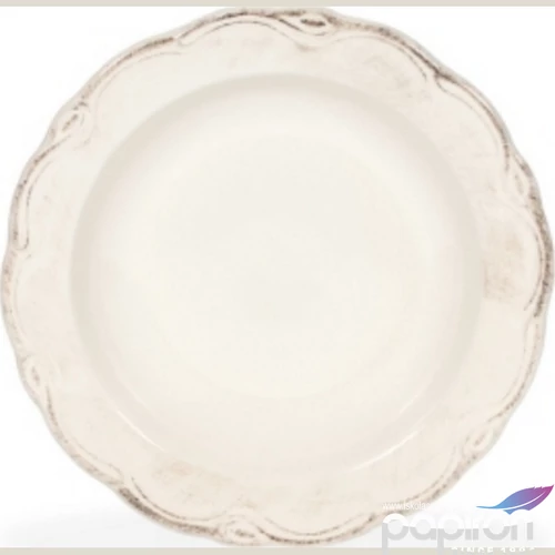 Tányér mély porcelán Antikolt natúr 24cm, Alicia