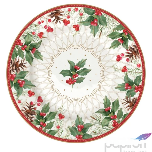 Tányér porcelán karácsonyi 19cm, Christmas Berries
