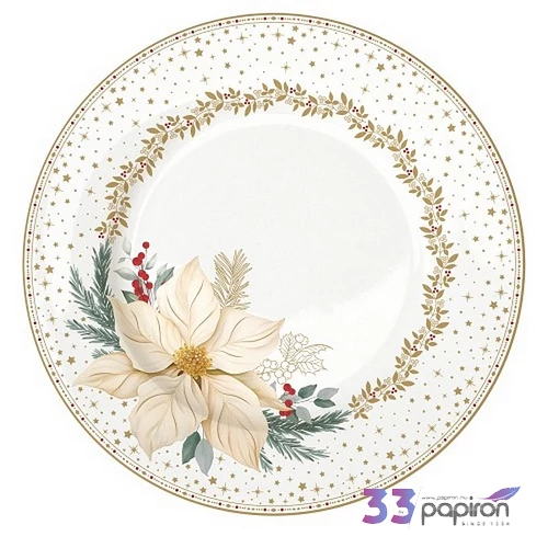 Tányér porcelán karácsonyi 19cm, Christmas elegance