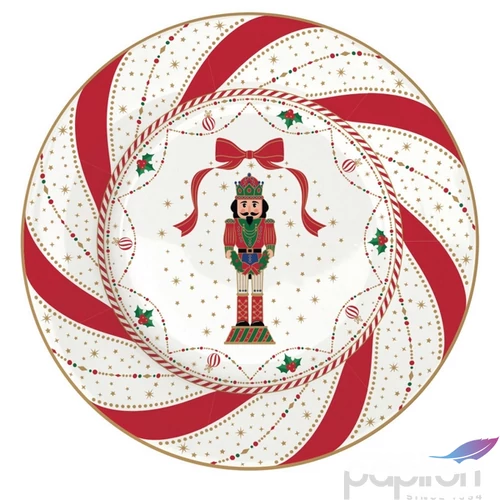 Tányér porcelán karácsonyi 19cm, Nutcracker Twist