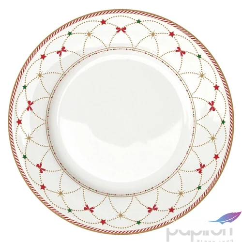 Tányér porcelán karácsonyi 26,5cm, Garden Dreams lapostányér kézzel festett
