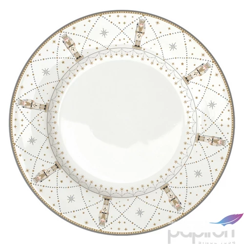 Tányér porcelán karácsonyi 26,5cm, Magie de Noel lapostányér kézzel festett