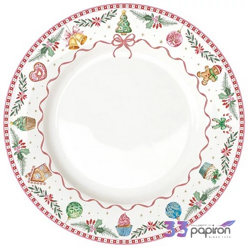 Tányér porcelán karácsonyi 27cm,  Sweet Christmas