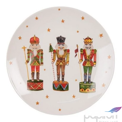 Tányér porcelán karácsonyi diótörős 20x2cm,Happy Little Christmas