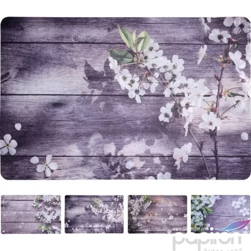 Tányéralátét 4 féle 43,5x28,5cm, PP tavaszi virágok