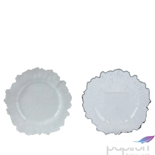 Tányéralátét elegáns 24' tálaláshoz fehér, jégvirág fehér 34 cm 2cm sdkae