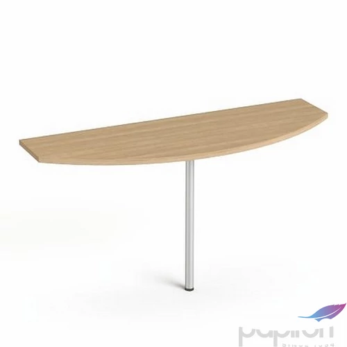 Tárgyalótoldat íves szürke fémlábba 45x140cm MAYAH Freedom SV-49 kőris