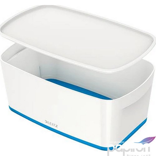 TároLó doboz fedővel kicsi LEITZ MyBox fehér-kék E52291035