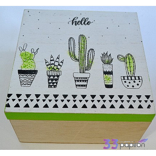 Tárolódoboz kaktuszok 18x18x10, 5cm.