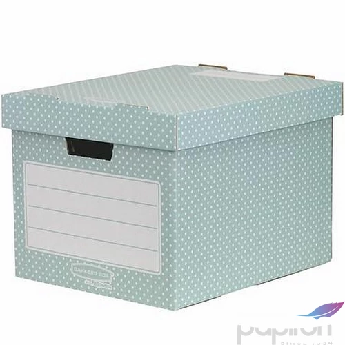 Tárolódoboz karton Fellowes 33,3x28,5x39 cm Style, zöld-fehér