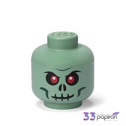 Tárolódoboz LEGO Green Skeleton fej kicsi