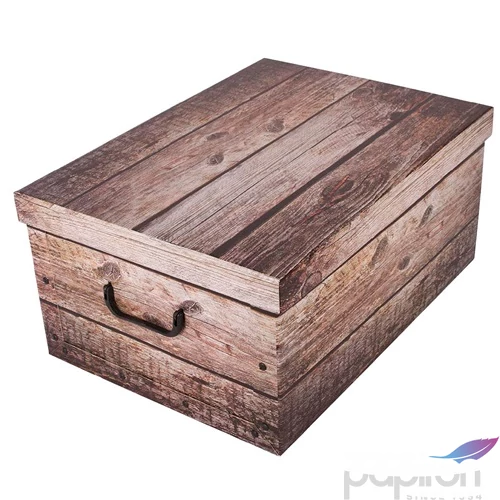 Tárolódoboz MAXI 51x37x24 cm láda famintás szürke 