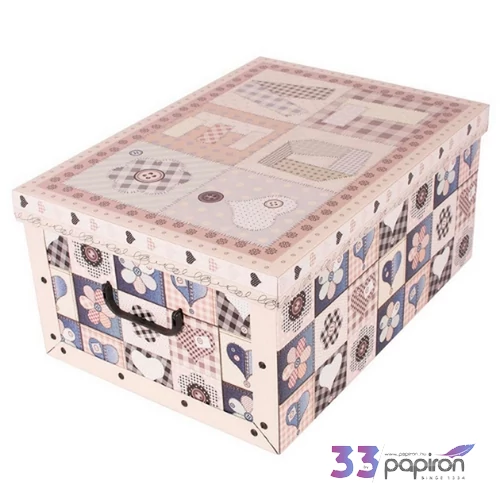 Tárolódoboz maxi 51x37x24 maxi miss space love pink szív 7079