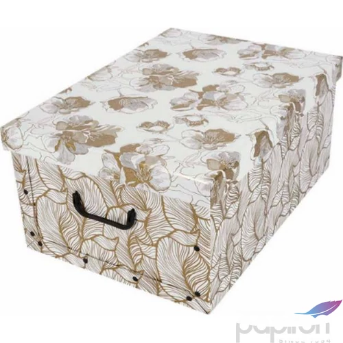 Tárolódoboz maxi 51x37x24cm Arany cseresznye virág Miss Space
