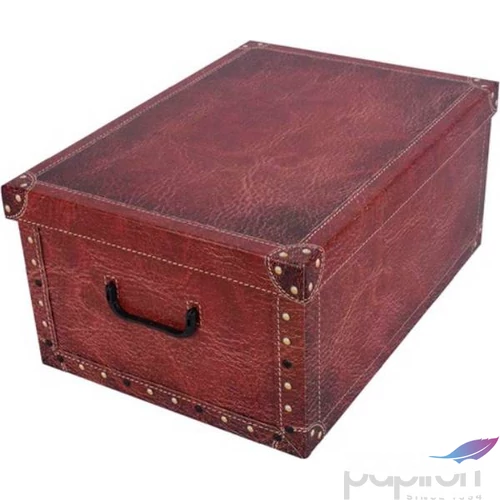 Tárolódoboz Maxi 51x37x24cm Miss Space, bőrmintás vörös 