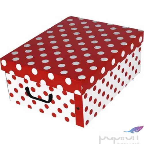 Tárolódoboz Maxi 51x37x24cm Miss Space, pöttyös piros 
