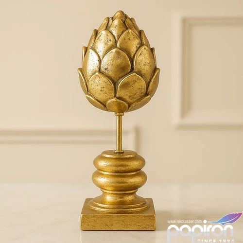 Tavaszi dekor 25cm articsóka 8,5x8,5x25cm arany színű SDDST5