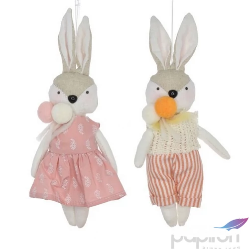 Tavaszi dekor akasztós fiú, lány textil 26x11x5cm rózsaszín, narancs 2 féle
