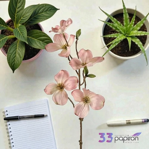 Selyemvirág művirág Dogwood spray Fiona S pink DST53