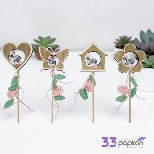 Tavaszi dekor pálcán 8cm