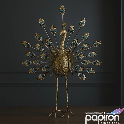 Tavaszi dekor páva arany 94x30x109cm SDDST5