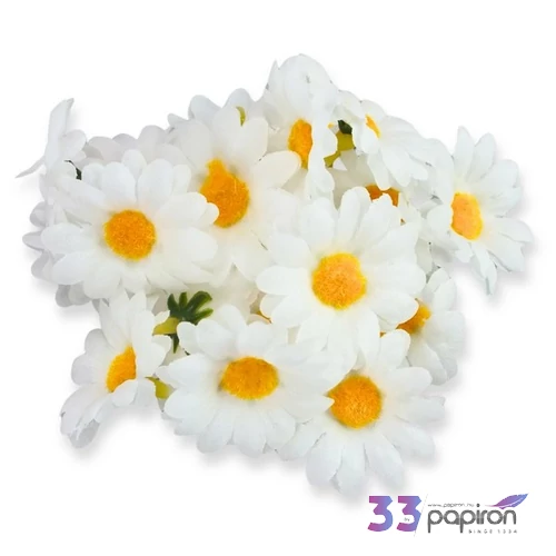 Tavaszi dekor selyem virágfej margaréta 4cm 20db/csomag