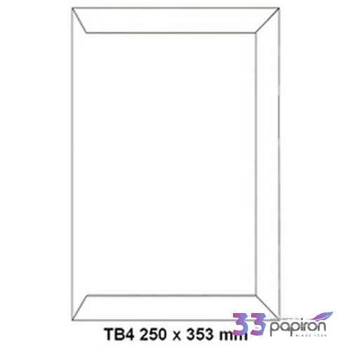 Boríték 1 TB/4 szilikonos bélésnyomatlan fehér