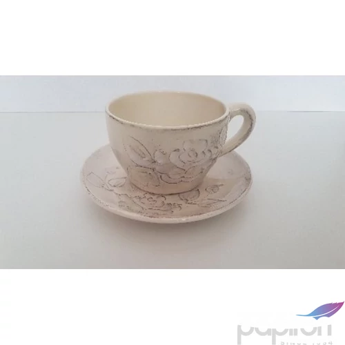 Csésze teás Porcelán 3dl virágos natur kézzel festett