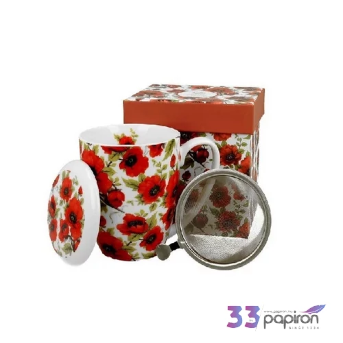 Bögre porcelán 380ml szűrős, Lina