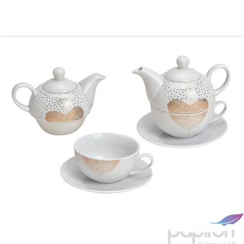 teásszett Porcelán 20' 17x11x14cm 350ml/200ml