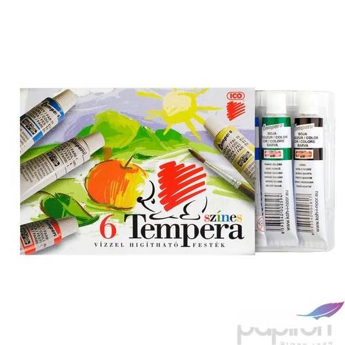Tempera 6 ICO Süni 6x16ml tubusos iskolaszer- tanszer