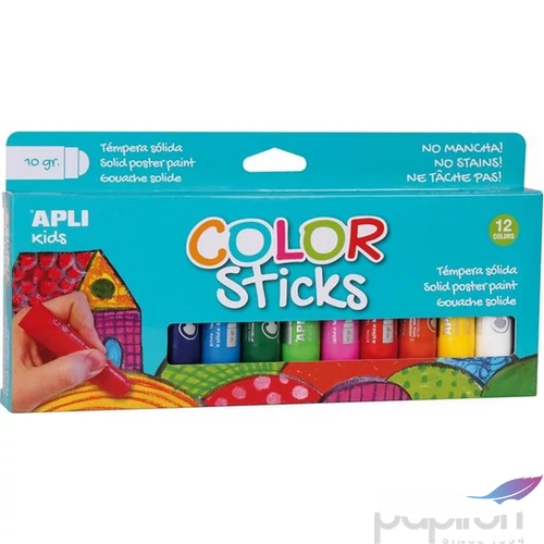 Tempera készlet 12 Apli Kids stiftes 12színx10g Iskolaszerek Apli 14228