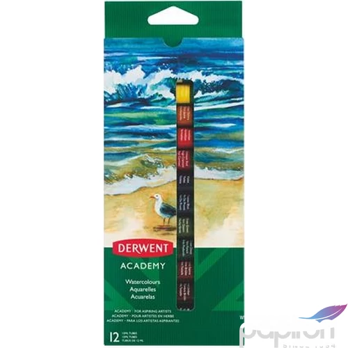 Tempera készlet 12 Derwent Academy Akvarell festék 12színx12ml Iskolaszerek Derwent 2302404