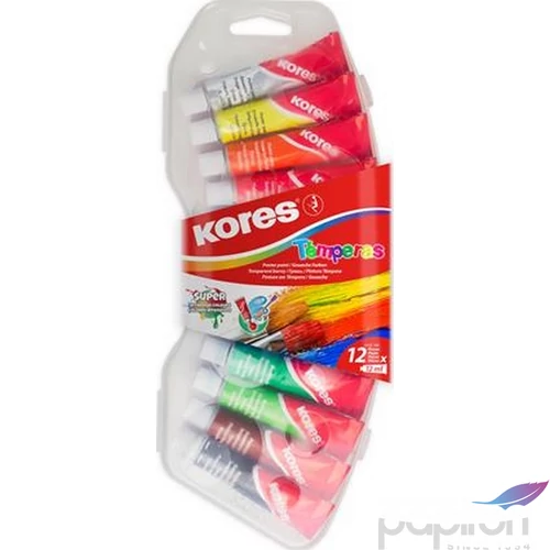 Tempera készlet 12 Kores 12színx12ml Iskolaszerek Kores 72412