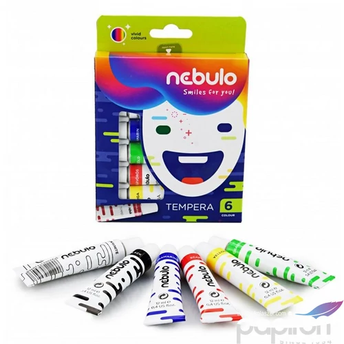 Tempera készlet 6 Nebulo élénk 6színx12ml Iskolaszerek Nebulo NTF-6-12