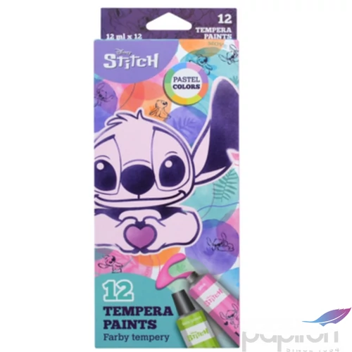 Tempera Stitch tubusos 12ml 12 pasztelszín Colorino