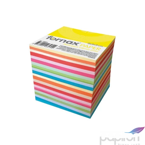 Tépőtömb 9x9x9cm Fornax kockatömb ragasztott, intenzív színek