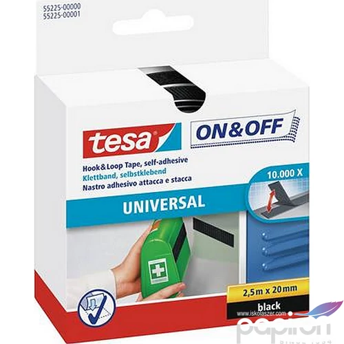 Tépőzár öntapadó TESA 20mm x 2,5 m fehér TE55224