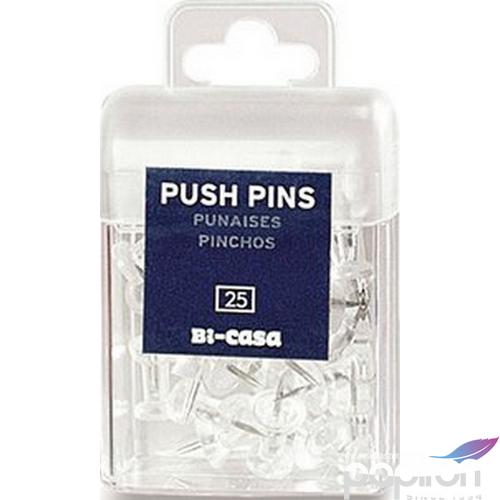 Térképtű Push-pin 25db-os 10mm-es tű, átlátszó Prezentáció . PI0522