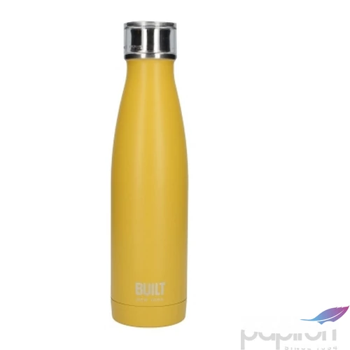 Kulacs termosz duplafalú (24h hideg,6h meleg) rozsdamentes acél 483ml,Mustard,Built