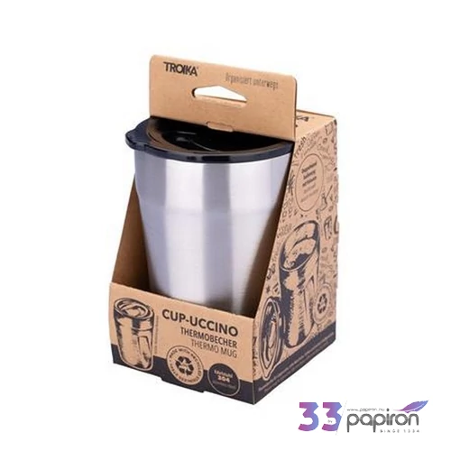 Termoszbögre 300ml rozsdamentes acé TROIKA Cup-uccino ezüst