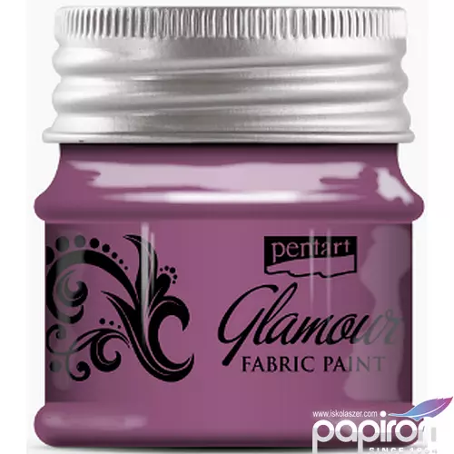 Textilfesték glamour 50ml Pentart 50ml rózsaezüst