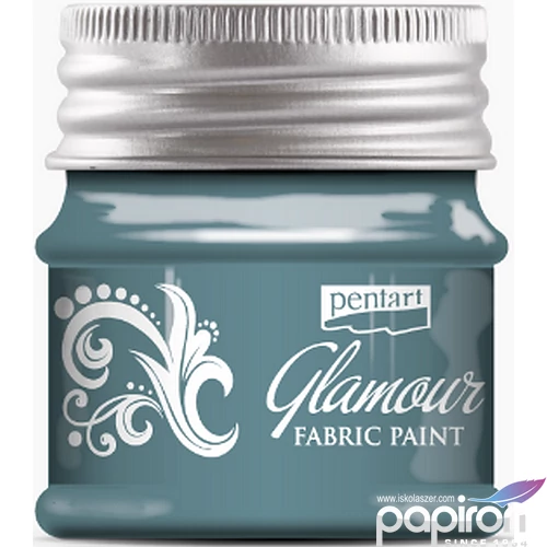 Textilfesték glamour 50ml Pentart 50ml türkizezüst