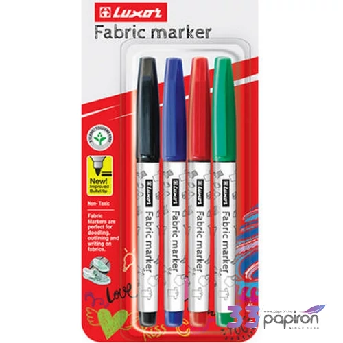 Textilfilc Luxor 4db-os 4db/bliszter textilfilc marker, filctoll