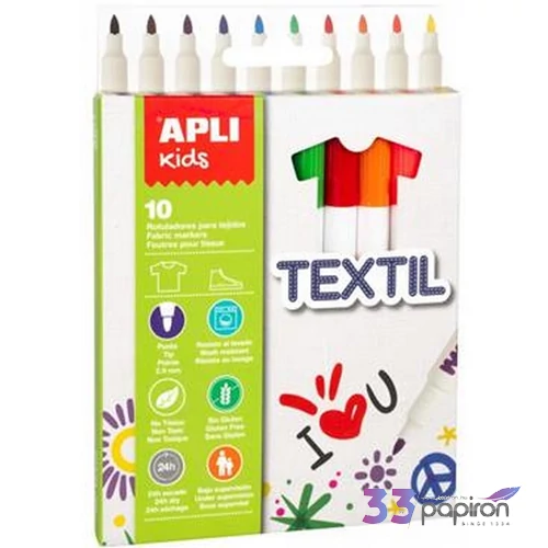Textilmarker, 2,9 mm, APLI vegyes színekben Kids Textil